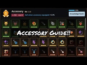 A very simple, start to mid to end game, accessory guide (which is purely my opinion), to help the new players who might be getting lost on which ones to focus on :3