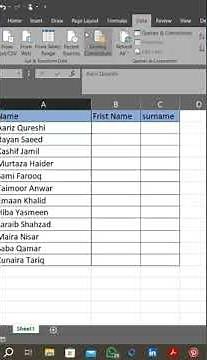 How to Separate First Name and Last Name in Excel | Divide Full Names into Last Names and First Name