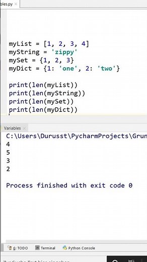 len() function in Python #Shorts