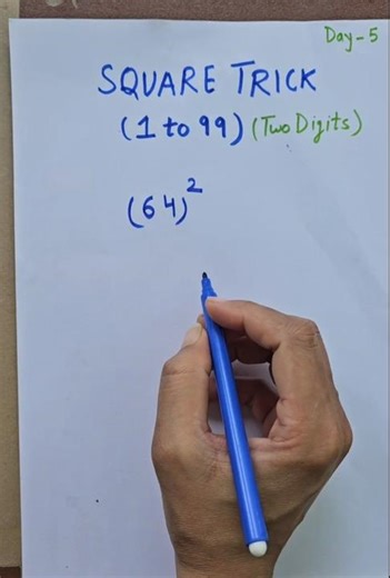 Easy Square Trick of 2-Digit Number in Seconds! #maths #square#mathstricks#education