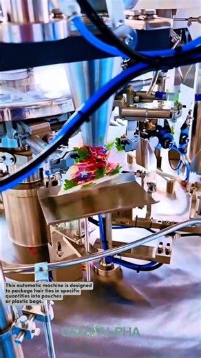 Automatic Hair Tie Packaging Machine #manufacturing