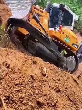 Heavy Bulldozer Removing Trees