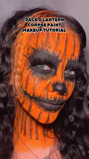 Luna☽ on Instagram: "Jack O Lantern Corpse Paint Makeup Tutorial 🎃🖤 @mehronmakeup @makeuprevolution @nyxcosmetics #makeuptutorial #halloweenmakeup #corpsepaint #mehronmakeup #makeuplook #jackolantern #pumpkinmakeup #gothmakeup #makeupinspo #makeuptransformation #sfx #halloween"