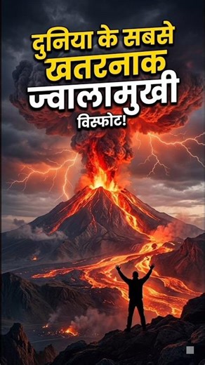 दुनिया के सबसे खतरनाक ज्वालामुखी 🌋 Top 5 Dangerous Volcanoes in the World #shorts #facts #hindifacts