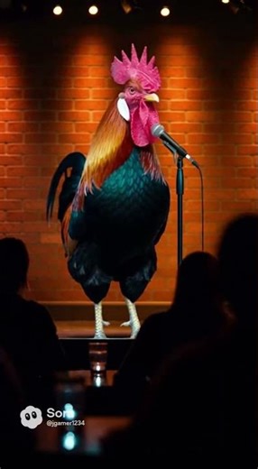 Watch This Rooster Take Over the Comedy Club! 🎤🐔