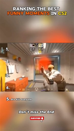 Top 5 best funny Moments in CS2 😂 #cs2 #csgo #cs2memes #gaming