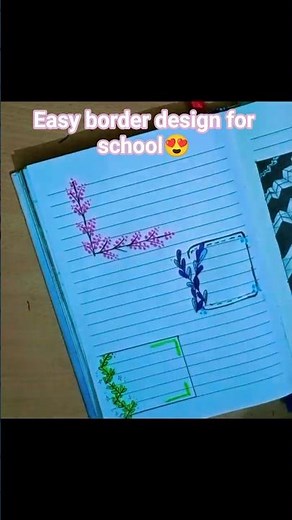3 Easy Border Designs for School Projects ✨ | Aesthetic Notebook Decoration #shorts