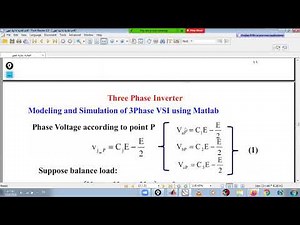 Three phase inverter modeling and simulation
