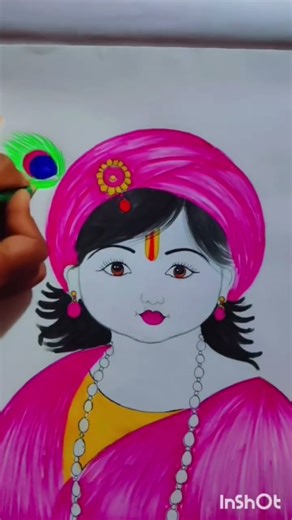little cute krishna drawing #krishna #littlekrishna #drawing #shorts #status #tranding