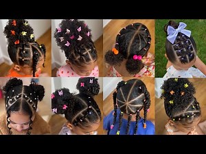 🎀EASY Rubber Band Hairstyles for TODDLER Girls | Beginner Friendly Kids Natural Hair Tutorial