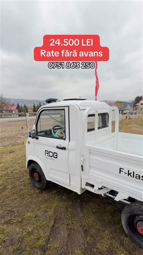 Darem Bricostore on Instagram: "🔥 Ai căldură, nu te plouă, nu te ninge, ești pe 4 roți. Camioneta electrică RDB F-KLASS îți face munca ușoară 🚚⚡ ✅ Super preț – carte RAR inclusă ✅ Se conduce fără permis, limitată la 25 km/h ✅ Motor 1000W, baterie 72V 58Ah 🏡 Ideală pentru livrări, agricultură și curte 💡 Zero emisii, costuri minime. 📦 Te urci, pornești și muncești. Simplu. 📞 0751 863 250"