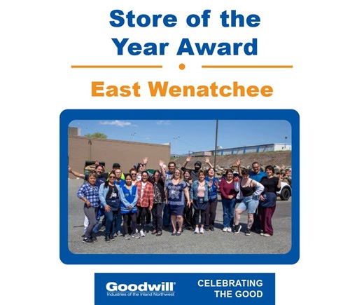 Our 2024 Store of the Year Award goes to...👏 East Wenatchee! 👏 This powerhouse team went above and beyond in 2024—exceeding sales and margin goals, embracing diversity, and leading with heart and grit. Their pride, unity, and relentless drive make them a standout store in every way. Thank you, East Wenatchee, for setting the bar high and showing us what teamwork looks like! 💙 #GoodwillWeek #GoodwillINW | Goodwill Industries of the Inland Northwest