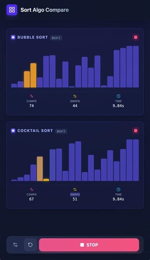 Sorting Algorithms Face-off: Bubble vs Cocktail ⚔️