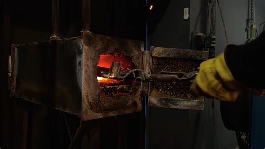 This video shows how a torque converter became a Damascus sword