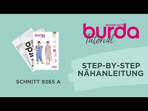 Step-by-Step Näh-Tutorial - burda kids Jumpsuit 9265A Schnittmuster