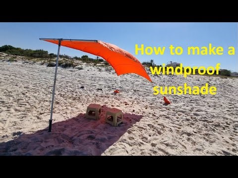 DIY Windproof Sunshade: the easiest and most effective beach shade