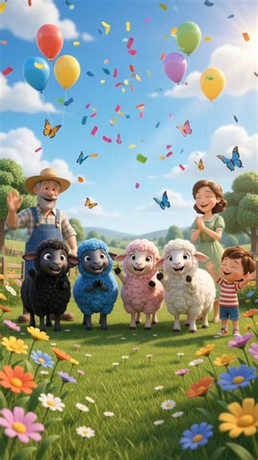 Baa Baa Black Sheep | Colorful Sheep & Learn Colors | Nursery Rhymes & Kids Songs