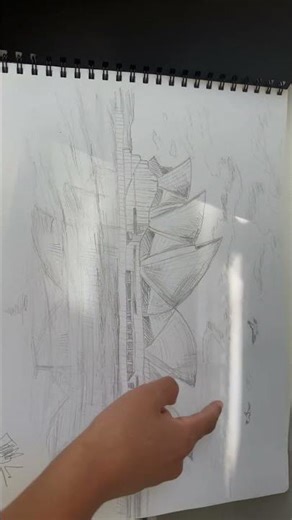 Sydney opera house drawing