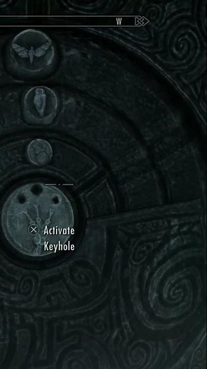 Skyrim Shroud Heath Barrow Door Puzzle one using Sapphire dragon claw The Elder Scrolls