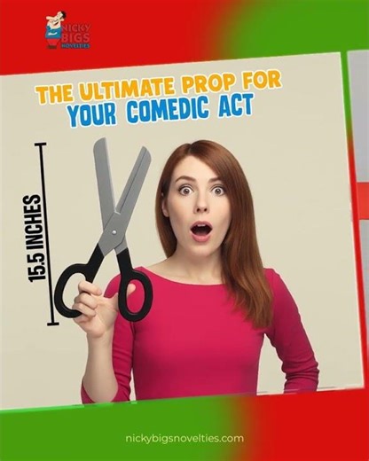 Giant Large Plastic Clown Scissors Cosplay Halloween Costume Accessory Prop