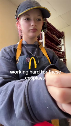 putting me to work 💵 #mcdonalds #work #anime #cosplay #fastfood | anime cosplay