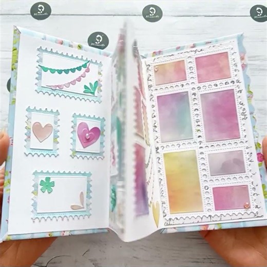 Postage stamps Z-folded mini album- #Alinacutle #AlinaCraft #papercraft #amazon #temu #minialbum