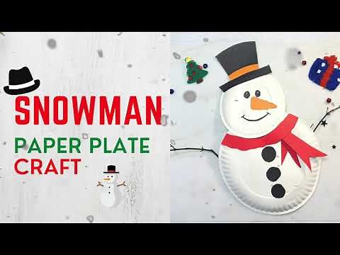 SNOWMAN PAPER PLATE CRAFT| Christmas Crafts ⛄️#christmascrafts #papercrafts