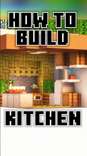 Easy Kitchen Build For Your Minecraft Home! #minecraft #minecraftbuilding