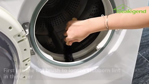 Sealegend Magnetic Lint Bin for Laundry Room with Dryer Lint Brush, Wall Mounted Trash Can Space-Saving Laundry Organization and Storage, White