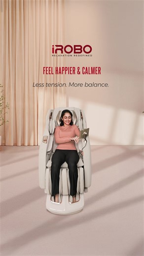 Discover the smarter way to relax. iRobo’s intelligent massage chair helps your mind slow down and your body find its calm — every single day. | iRobo Wellness