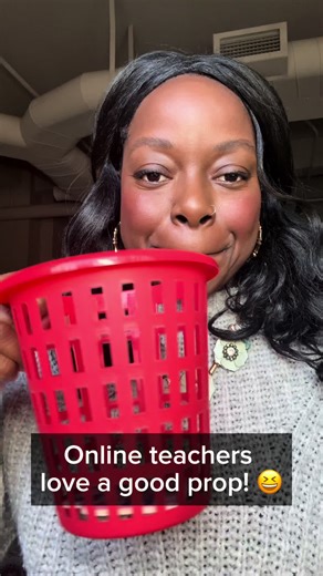 Sometimes online teachers go a little crazy with the props. #teachingprops #eslteachers #vipteacher #onlineclassroom