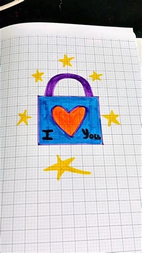 Drawing a love padlock ❤️ #shorts #padlock #love