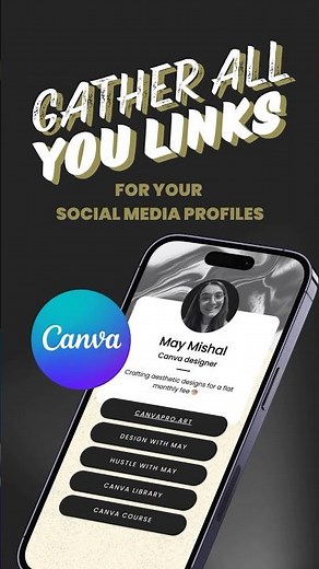 Create a custom website for all your links to your bio with Canva #canvahack #socialmediamanager
