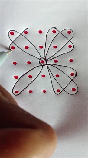 5×5 dots easy rangoli | #rangoli #dialyrangoli #muggulu #kolam