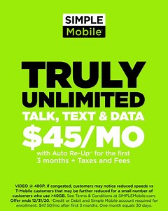 Unlimited means unlimited. Seriously. Get a plan that can keep up with you. | SIMPLE Mobile | Facebook