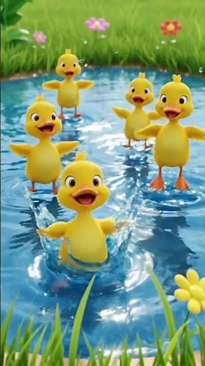 Four Little Ducks Song 🦆 | Fun Counting Rhyme for Kids