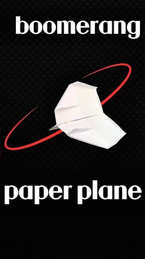 Best Boomerang Paper Airplane Ever — Flies Far, Then Comes Back!