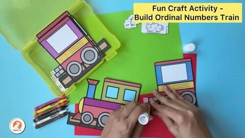 Ordinal Numbers Train Craft - Differentiated Activities with WH Question Visual