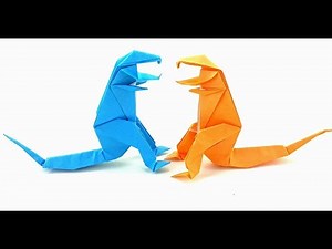 How to fold an Easy Origami T- Rex