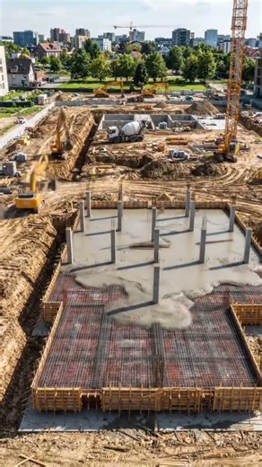 “From Foundation to Sky| Full Building Construction| in Seconds!”#short.