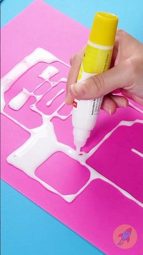 🧱Kids, Let’s Make MINECRAFT ART While Using GLUE & COLORS! #shorts #DIY