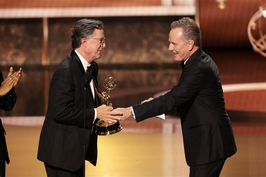 “God Bless America”- Stephen Colbert speaks about his show and more on winning Outstanding Talk Series at the 2025 Emmy Awards