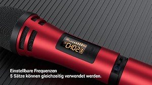 TONOR Dual Funkmikrofonen System kabellos, drahtloses Karaoke Mikrofon Set Wireless Microphone Handmikrofon dynamisch mit Empfänger, 60m für Hochzeit Party Kirche Vortrag Bühne Reden TW350 Grau