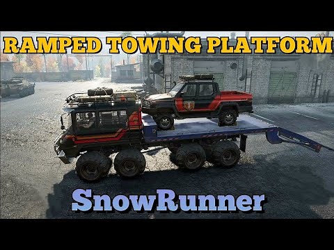 Ramped Towing Platform - New Frame Addon (quick demonstration) | Season 5 SnowRunner