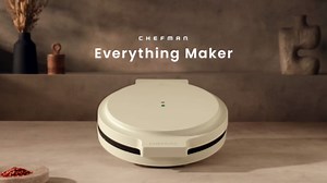 Chefman Everything Maker & Pizza Oven – 1440W Countertop Electric Pizza Maker with 12” Nonstick Cooking Plates, Plus Makes Quesadillas, Omelettes and More, with Indicator Lights and Vertical Storage
