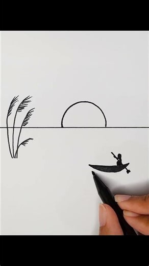 Menggambar Sketsa Sederhana Laut