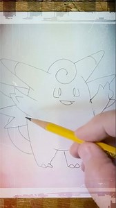 How to draw Pokémon’s Clefable Excited 1 #pokemon #pokemoncards #sketch #drawing #inkart
