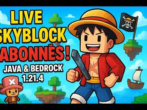 #09 Construisons les ponts sur ma base - Java et Bedrock serveur skyblock Minecraft