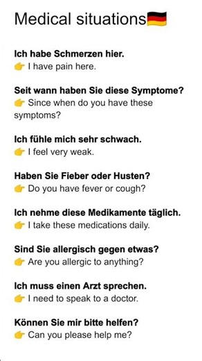 🚑 8 Must-Know German Medical Sentences 🇩🇪