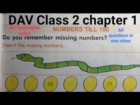 DAV Class 2 maths chapter 1 ।। Class 2 math chapter 1 dav public school । Number till 100 । Class 2